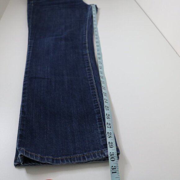 Levi’s Classic 505 Mid Rise Dark Wash Straight Jeans 30 In Inseam 12 Medium - Picture 12 of 16